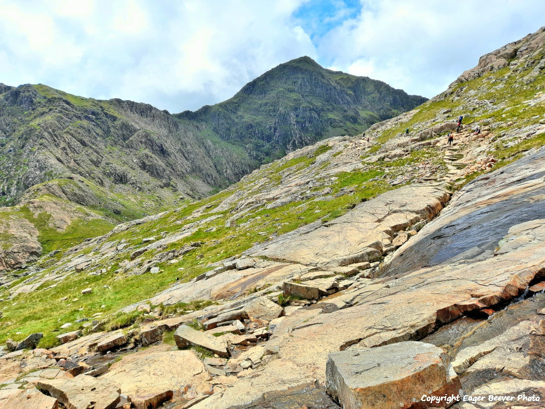 Snowdon Snowdonia Wales UK Landscape Paintings, wall art & home office décor by Wigan UK Landscape Artist and Photographer Christopher Beever Available as a S to XXXL Canvas, poster, aluminium, wooden, Acrylic, framed, print and other wall art or as a Cushion, sofa throw, blanket in the Eager Beever Printing Shop. 