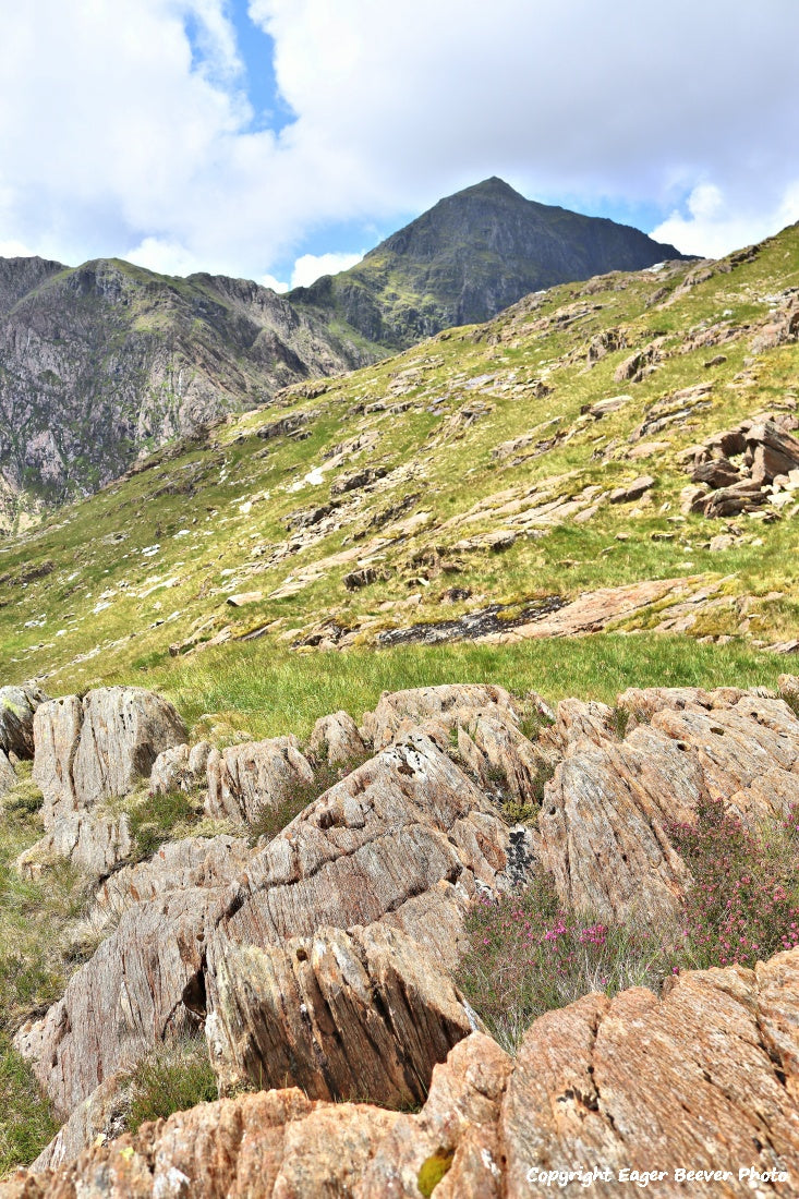 Snowdon Snowdonia Wales UK Landscape Paintings, wall art & home office décor by Wigan UK Landscape Artist and Photographer Christopher Beever Available as a S to XXXL Canvas, poster, aluminium, wooden, Acrylic, framed, print and other wall art or as a Cushion, sofa throw, blanket in the Eager Beever Printing Shop. 