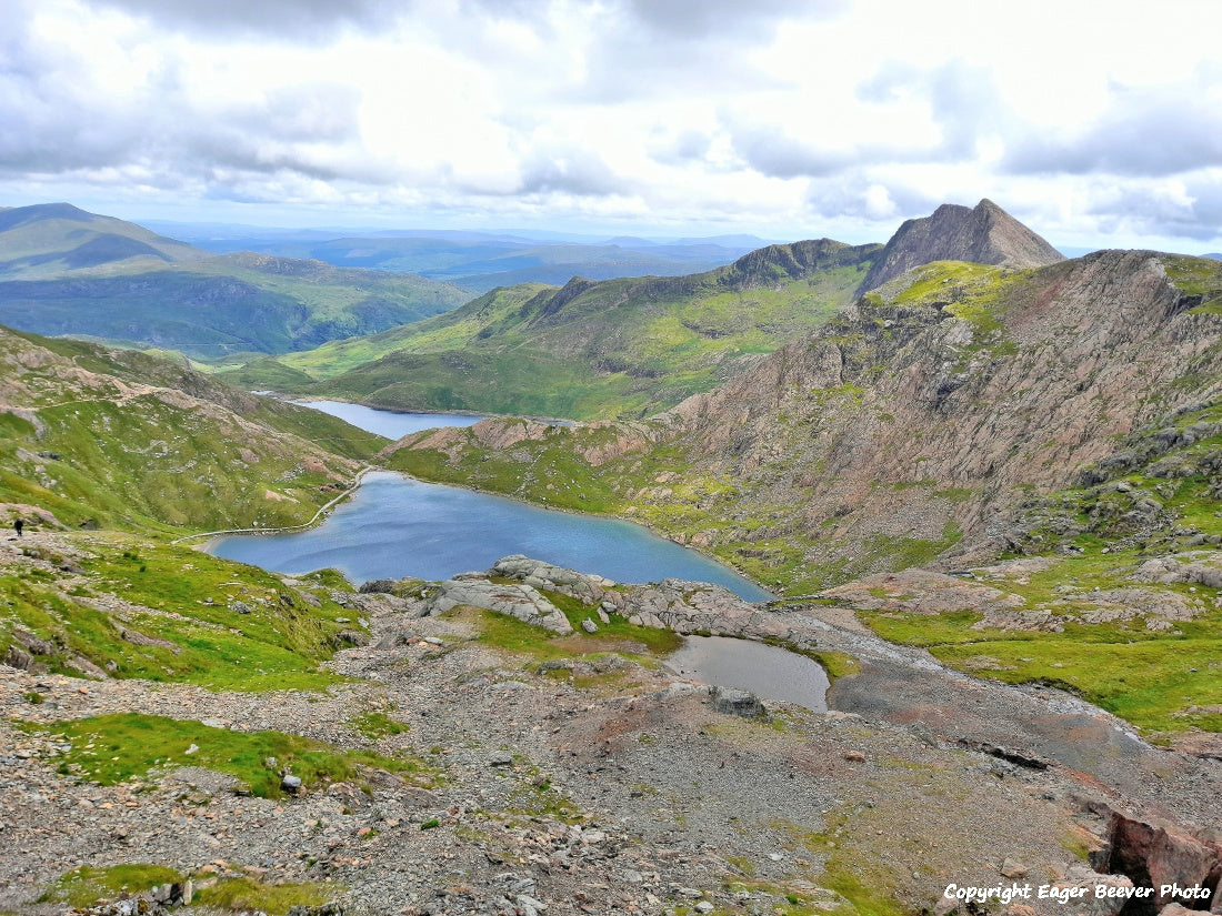 Snowdon Snowdonia Wales UK Landscape Paintings, wall art & home office décor by Wigan UK Landscape Artist and Photographer Christopher Beever Available as a S to XXXL Canvas, poster, aluminium, wooden, Acrylic, framed, print and other wall art or as a Cushion, sofa throw, blanket in the Eager Beever Printing Shop. 