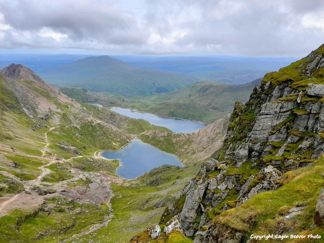 Snowdon Snowdonia Wales UK Landscape Paintings, wall art & home office décor by Wigan UK Landscape Artist and Photographer Christopher Beever Available as a S to XXXL Canvas, poster, aluminium, wooden, Acrylic, framed, print and other wall art or as a Cushion, sofa throw, blanket in the Eager Beever Printing Shop. 