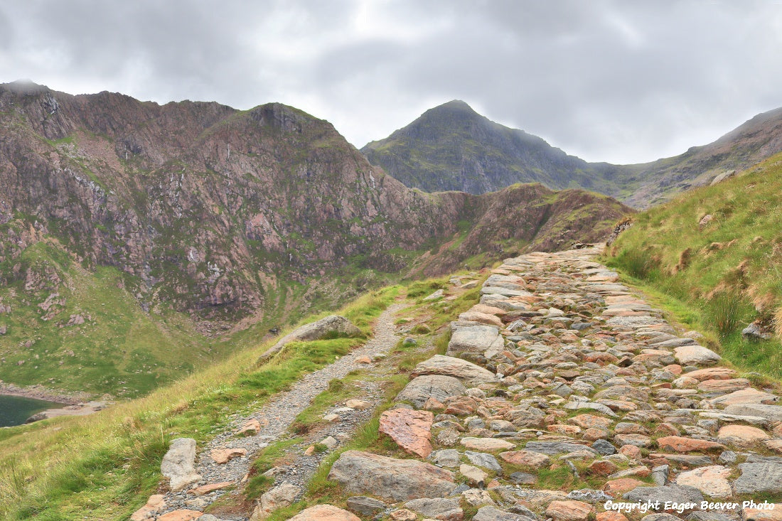 Snowdon Snowdonia Wales UK Landscape Paintings, wall art & home office décor by Wigan UK Landscape Artist and Photographer Christopher Beever Available as a S to XXXL Canvas, poster, aluminium, wooden, Acrylic, framed, print and other wall art or as a Cushion, sofa throw, blanket in the Eager Beever Printing Shop. 