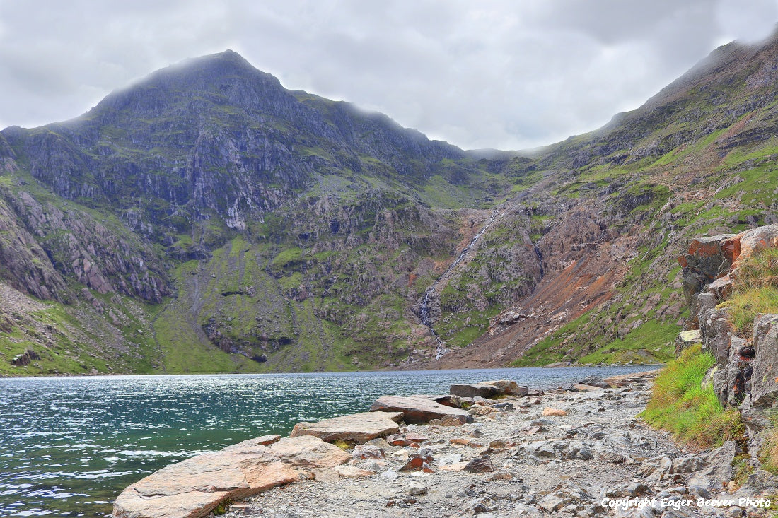 Snowdon Snowdonia Wales UK Landscape Paintings, wall art & home office décor by Wigan UK Landscape Artist and Photographer Christopher Beever Available as a S to XXXL Canvas, poster, aluminium, wooden, Acrylic, framed, print and other wall art or as a Cushion, sofa throw, blanket in the Eager Beever Printing Shop. 