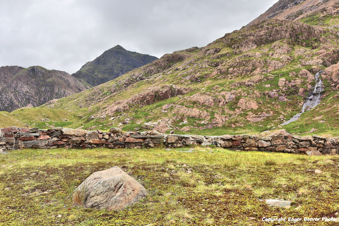 Snowdon Snowdonia Wales UK Landscape Paintings, wall art & home office décor by Wigan UK Landscape Artist and Photographer Christopher Beever Available as a S to XXXL Canvas, poster, aluminium, wooden, Acrylic, framed, print and other wall art or as a Cushion, sofa throw, blanket in the Eager Beever Printing Shop. 