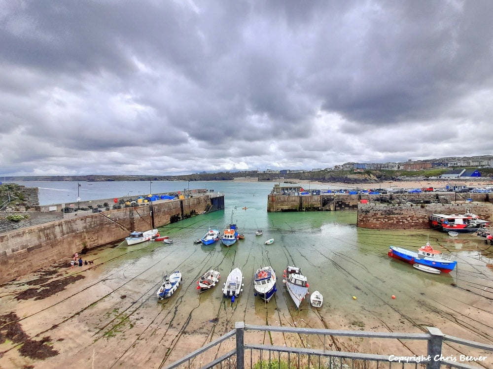 views of Newquay Cornwall UK Landscape art and home office décor by Wigan UK Landscape Artist and Photographer Christopher Beever Available as a S to XXXL landscape, Canvas, poster, aluminium, wooden, Acrylic, framed, print and other wall art or as a Cushion, sofa throw or blanket in the Eager Beever Printing Shop. 