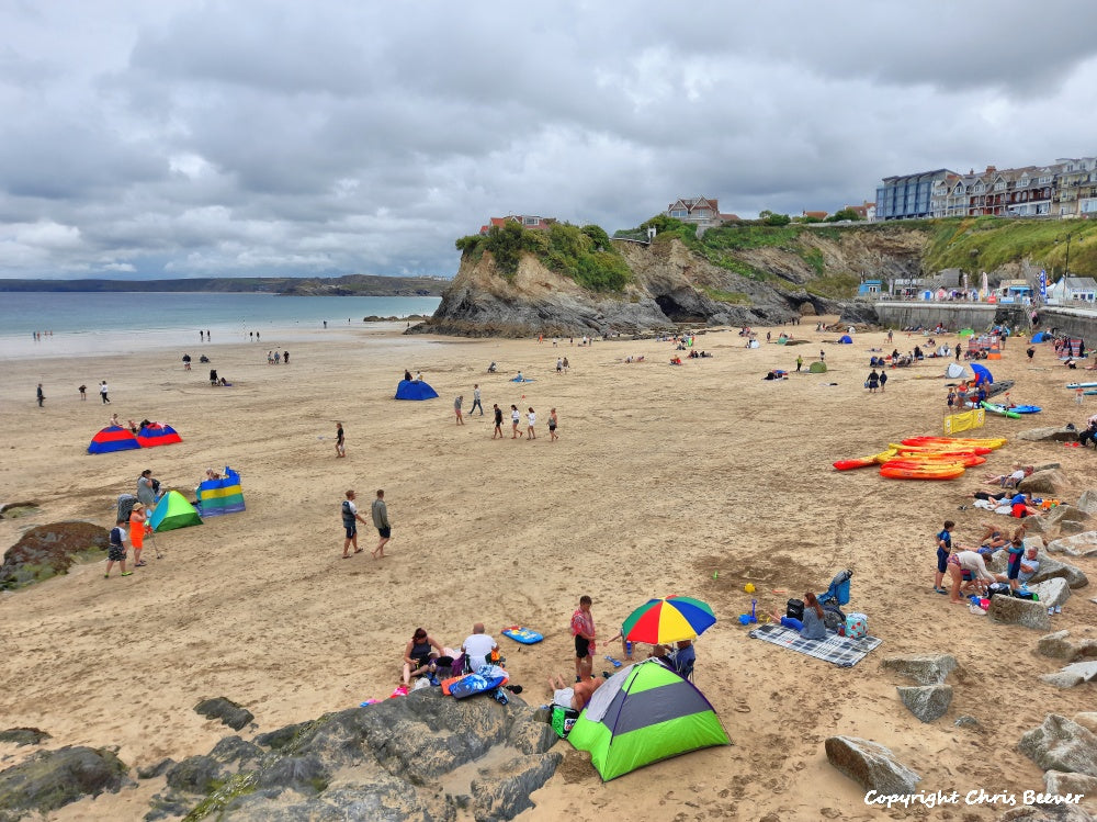 views of Newquay Cornwall UK Landscape art and home office décor by Wigan UK Landscape Artist and Photographer Christopher Beever Available as a S to XXXL landscape, Canvas, poster, aluminium, wooden, Acrylic, framed, print and other wall art or as a Cushion, sofa throw or blanket in the Eager Beever Printing Shop. 